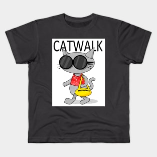 19 Catwalk Meowciaga Kids T-Shirt